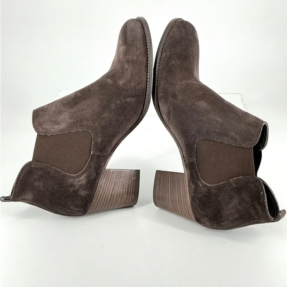 Paul Green Size 6.5 US 9 Munchen Brown Suede Chelsea Ankle Boots
